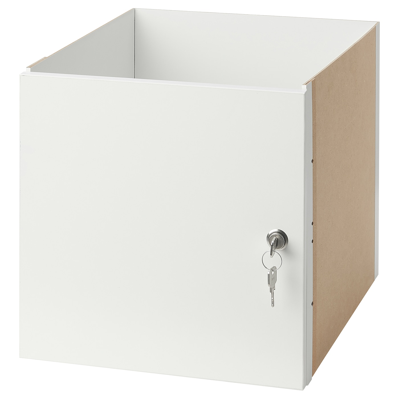 Вставка с запирающейся дверцей - KALLAX IKEA/КАЛЛАКС ИКЕА, 33х33 см, белый/бежевый