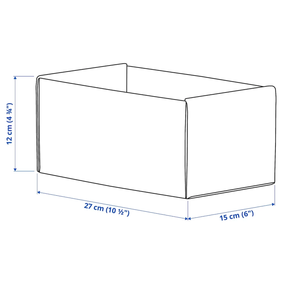 Бокс-сет - KOMPLEMENT IKEA/ КОМПЛЕМЕНТ ИКЕА, 27х15х12 см, серый (изображение №6)