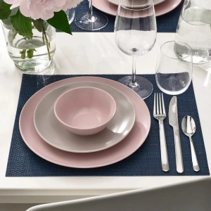 Второе фото. Салфетка сервировочная - IKEA FLYGFISK, 38x30cм, синий, ФЛЮГФИСК ИКЕА