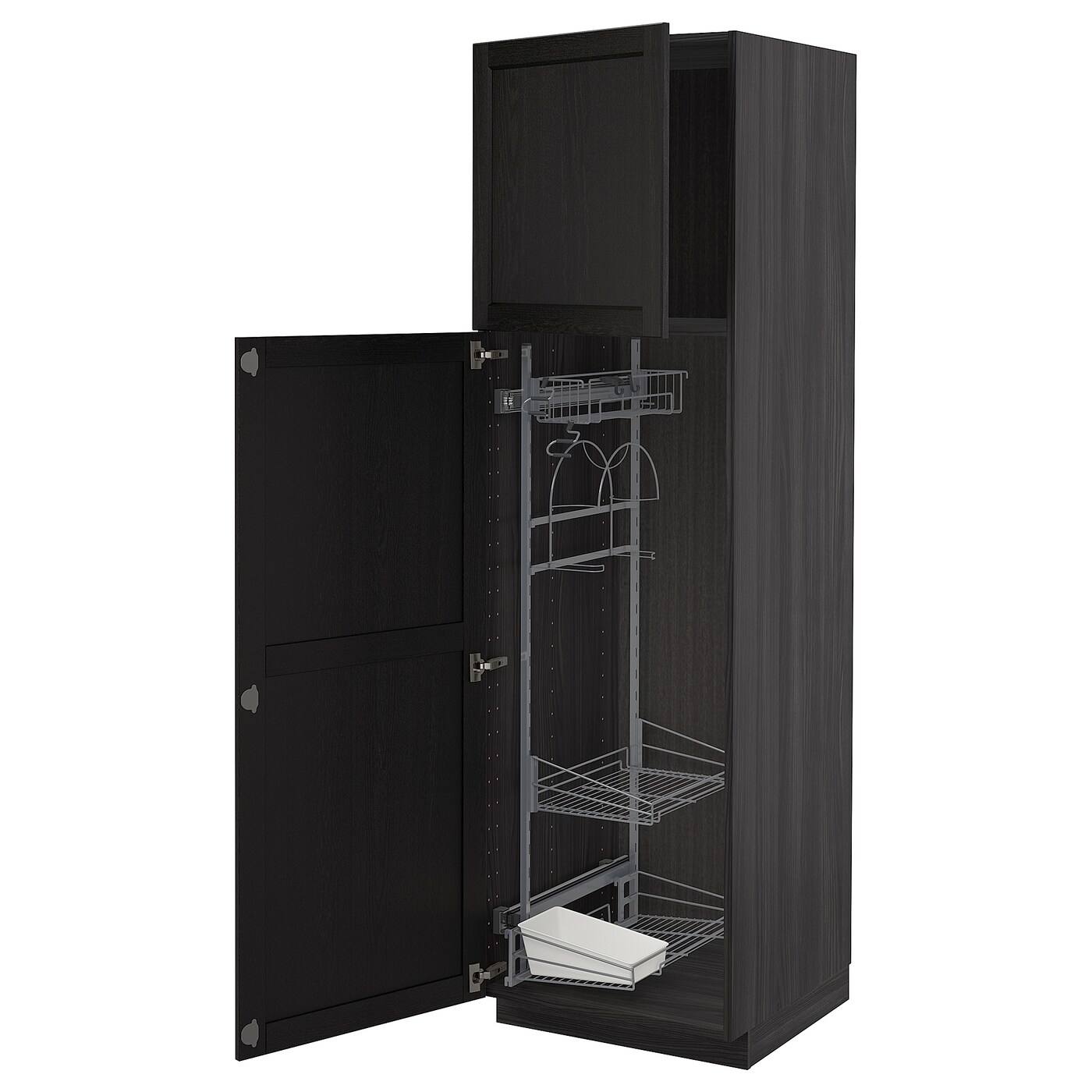 Высокий шкаф - IKEA METOD/МЕТОД ИКЕА, 200х60х60 см, черный