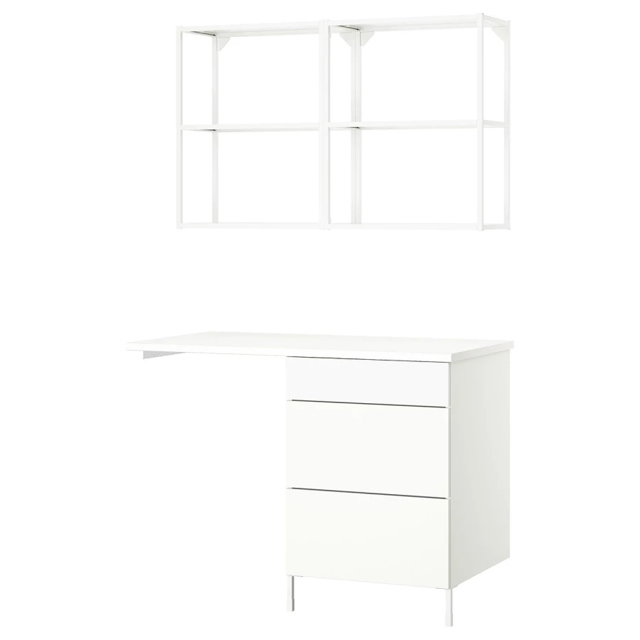 Комбинация для ванной - IKEA ENHET, 121.5х63.5х222 см, белый, ЭНХЕТ ИКЕА (изображение №1)