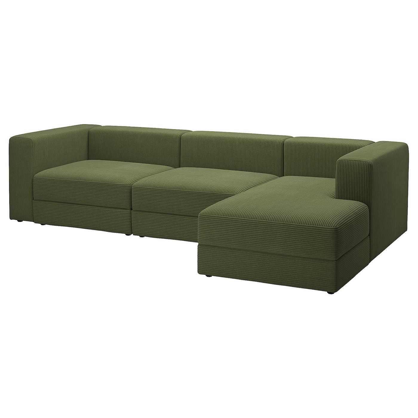 3-местный диван и шезлонг - IKEA JÄTTEBO/JATTEBO,  71x160x310см, зеленый, ЙЕТТЕБО