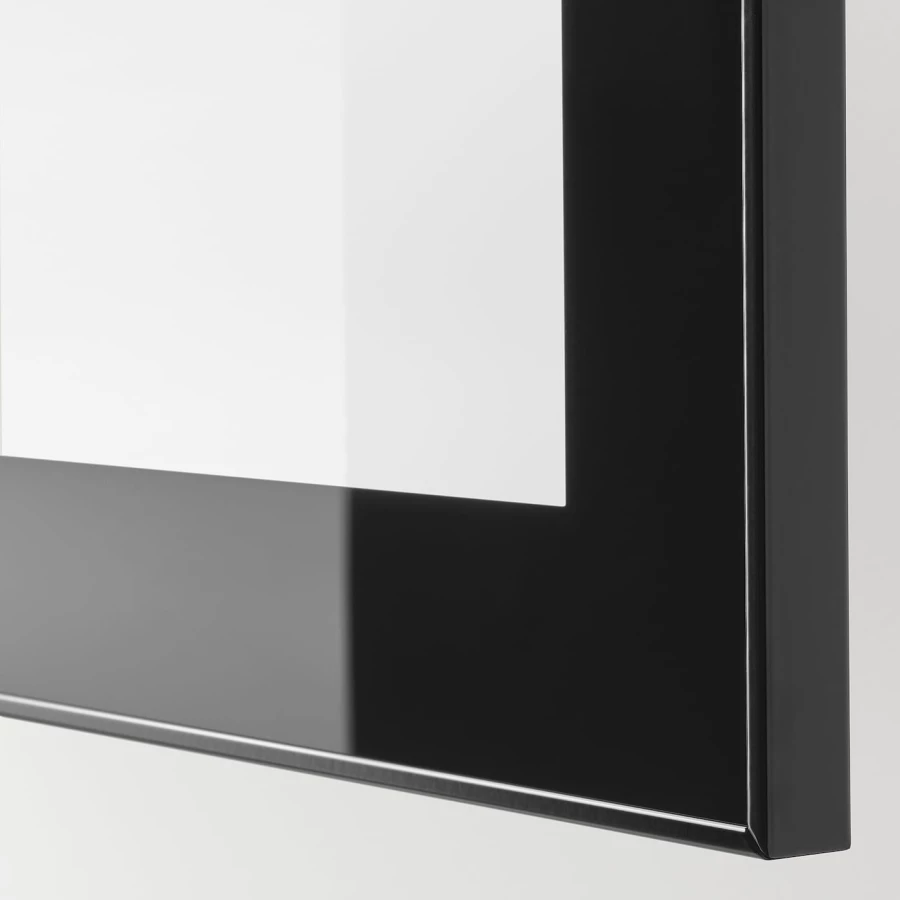 Комбинация для хранения - IKEA BESTÅ/BESTA, 120х42х213 см, черный глянец/черный, БЕСТО ИКЕА (изображение №5)