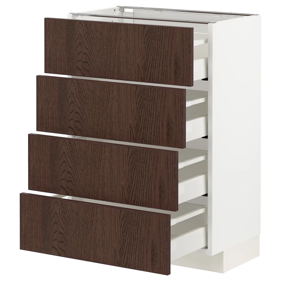Напольный шкаф - IKEA METOD MAXIMERA, 88x39x60см, белый/коричневый, МЕТОД МАКСИМЕРА ИКЕА (изображение №1)