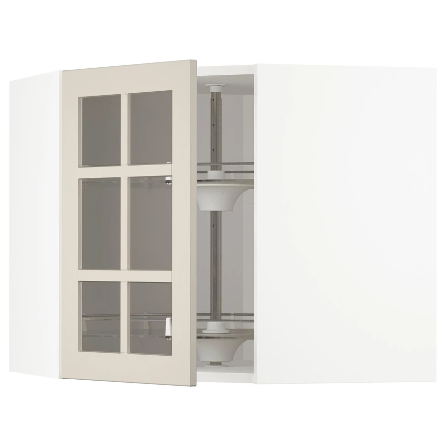 Шкаф  -  METOD IKEA/ МЕТОД ИКЕА, 68х60 см, белый/светло-бежевый (изображение №1)