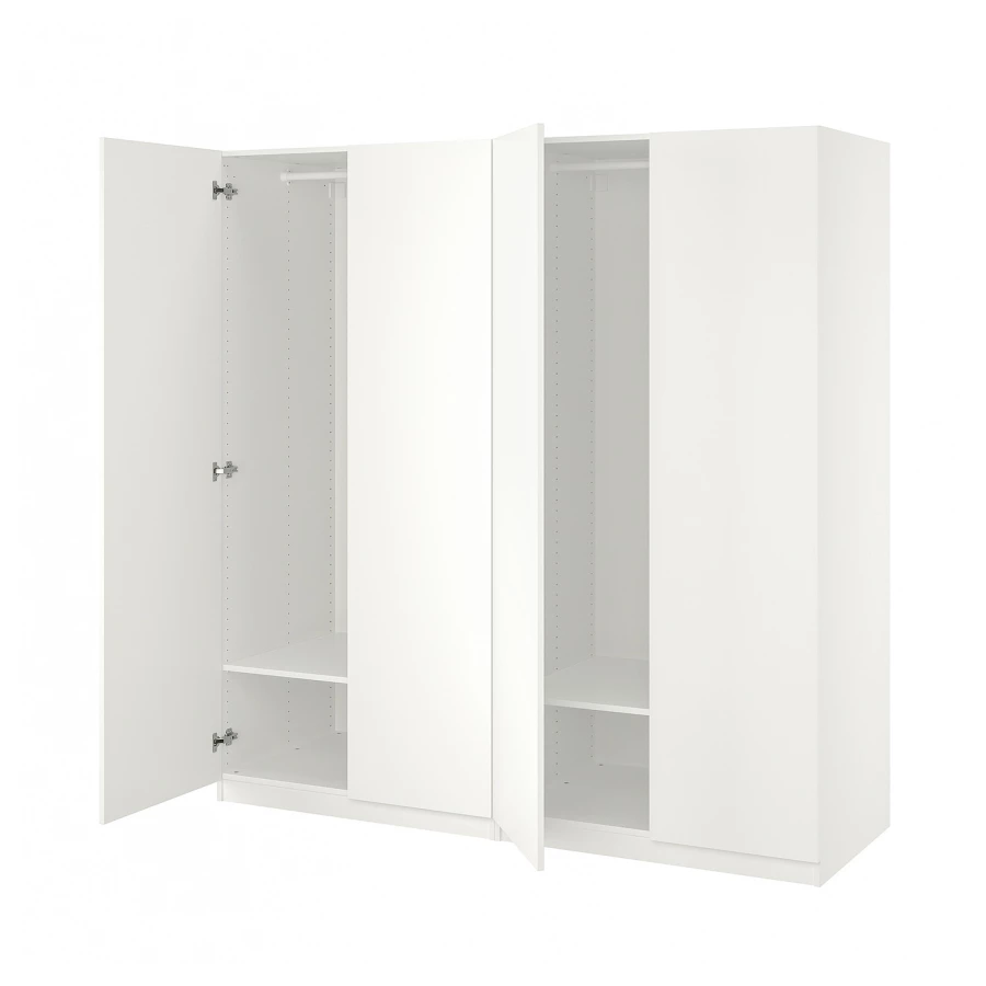 Гардероб - IKEA PAX/FORSAND/ПАКС/ФОРСАНД ИКЕА, 200x60x201 см, белый (изображение №1)