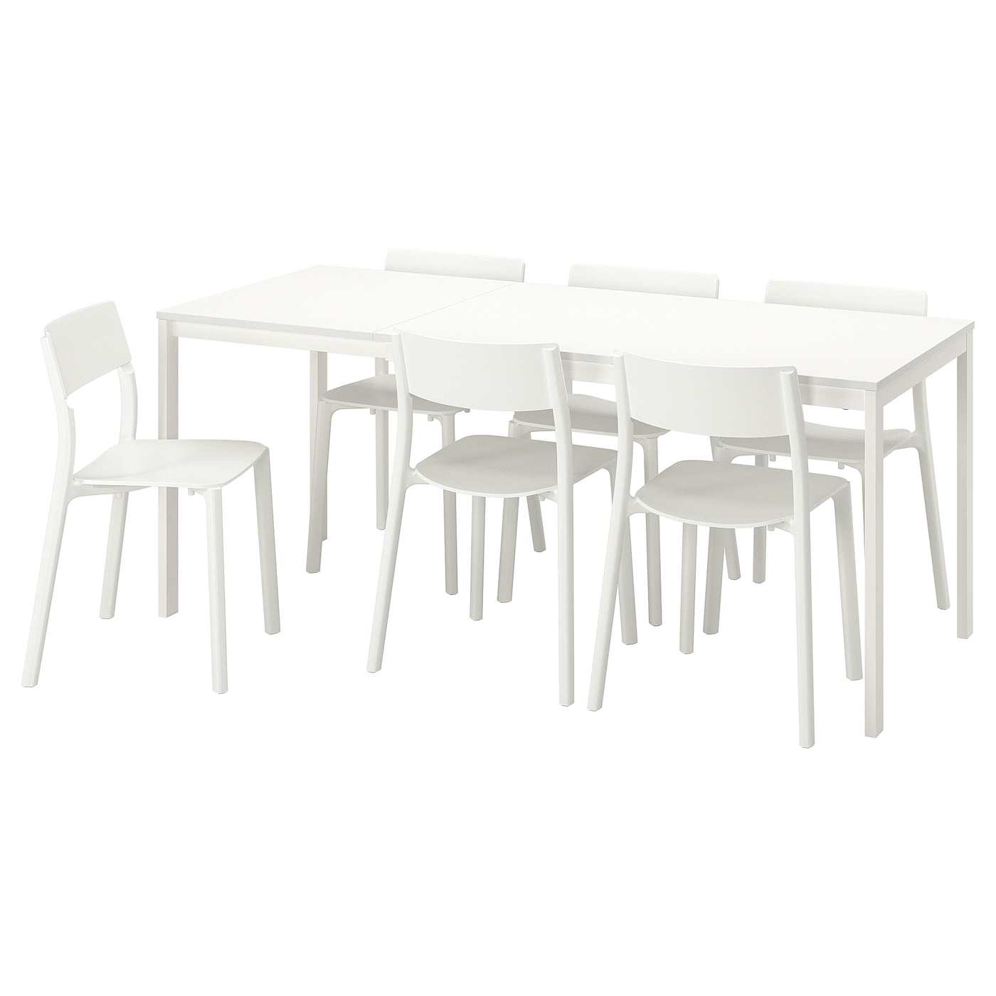 Кухонный стол - VANGSTA/JANINGE IKEA/ВАНГСТ/ЙАНИНГЕ ИКЕА, 120х180 см, белый
