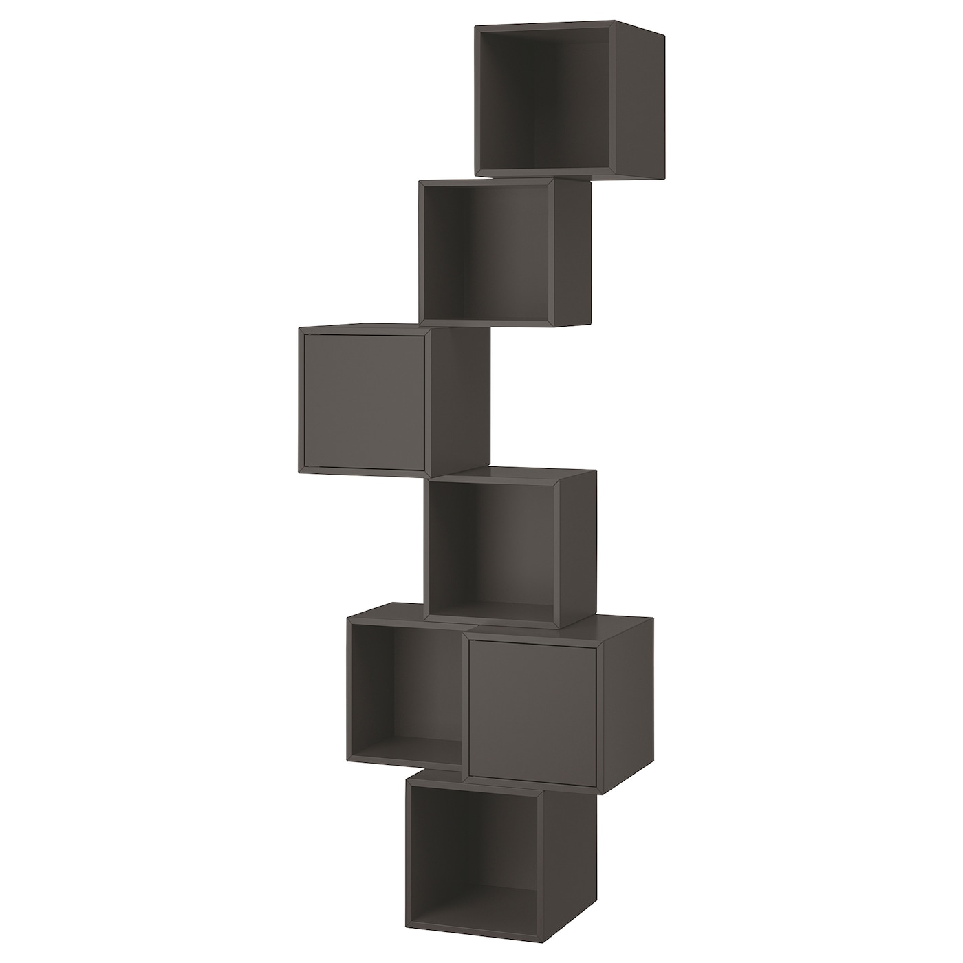 Комбинация навесных шкафов - IKEA EKET, 80x35x210 см, темно-серый, ЭКЕТ ИКЕА