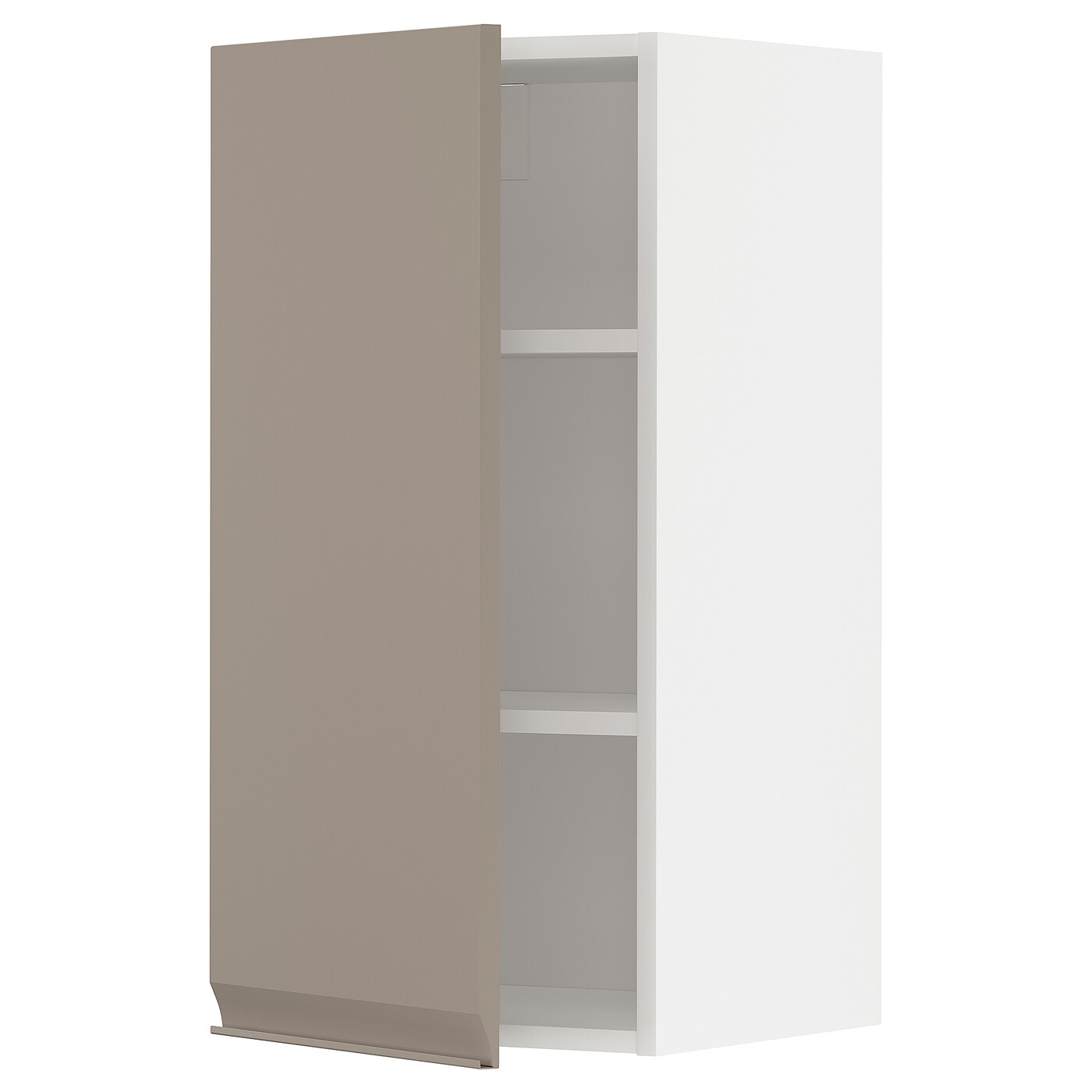 Навесной шкаф с полкой - METOD IKEA/ МЕТОД ИКЕА, 80х40 см, белый/светло-коричневый