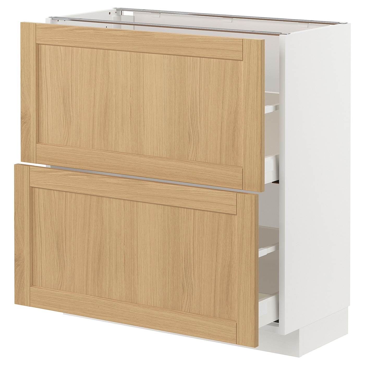 Напольный шкаф - METOD / MAXIMERA IKEA/ МЕТОД/ МАКСИМЕРА ИКЕА,  80х37 см, белый/под беленый дуб