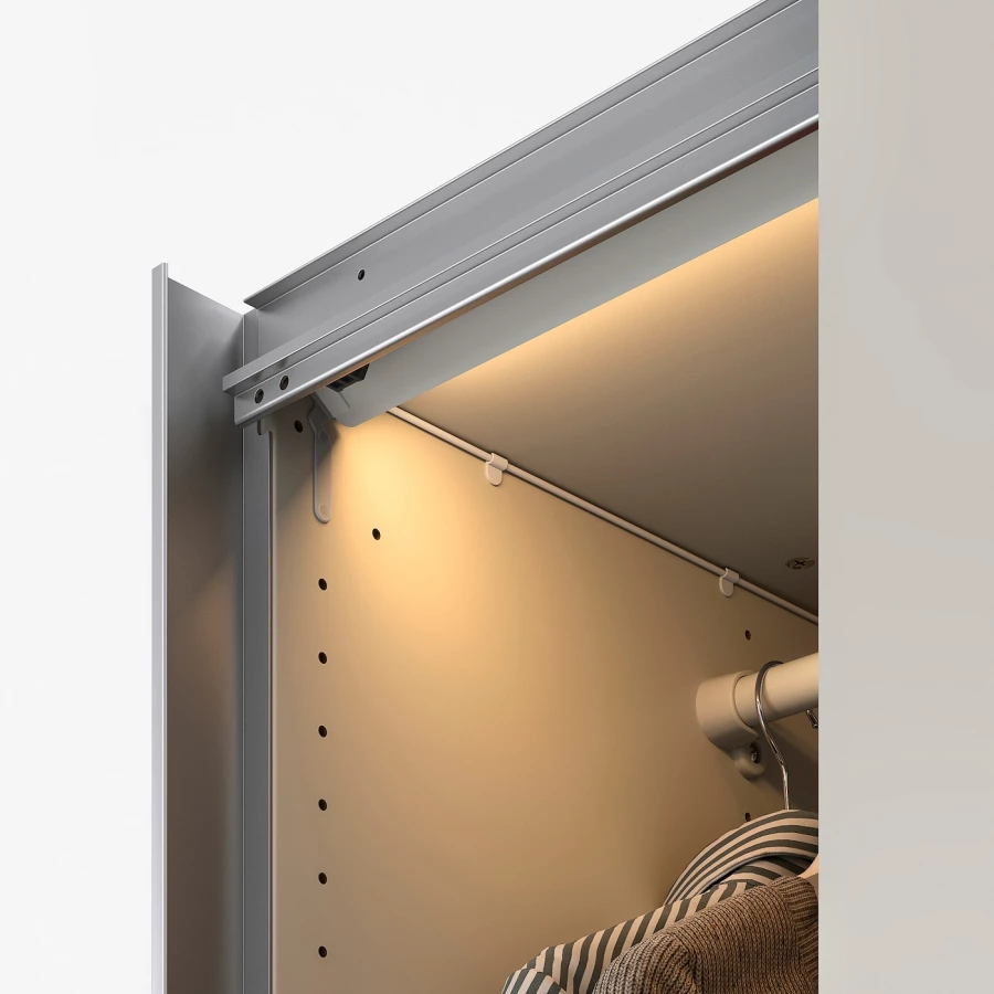 Светодиодное освещение шкафа с датчиком - IKEA ÖVERSIDAN/OVERSIDAN/ОВЕРСИДАН ИКЕА, 71 см, белый (изображение №5)