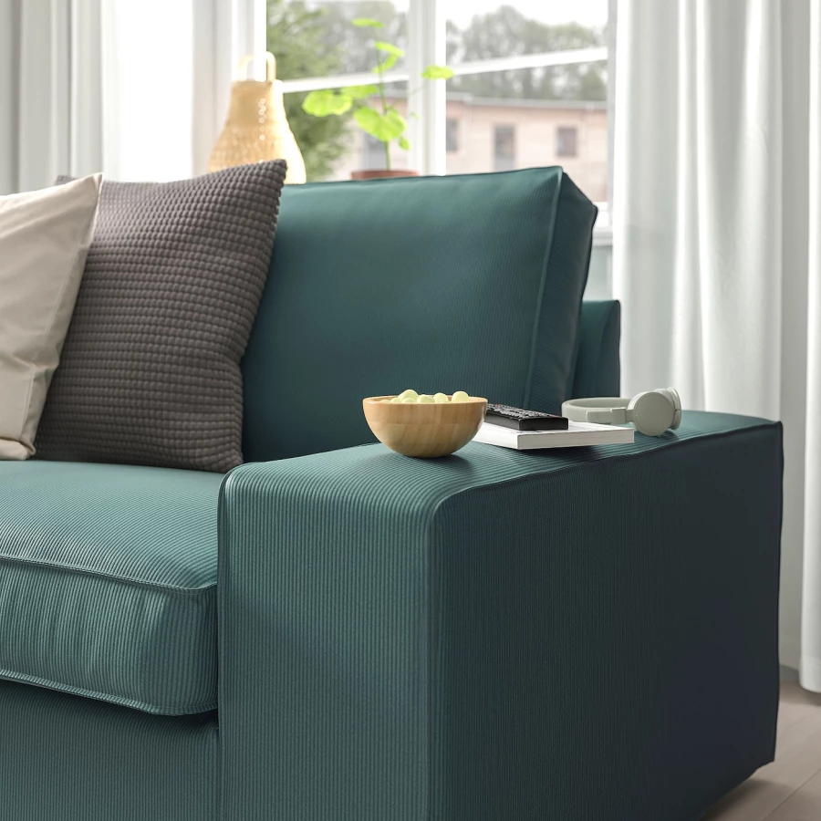 2-местный диван и шезлонг - IKEA KIVIK, 83x95/163x280см, темно-синий, КИВИК ИКЕА (изображение №3)