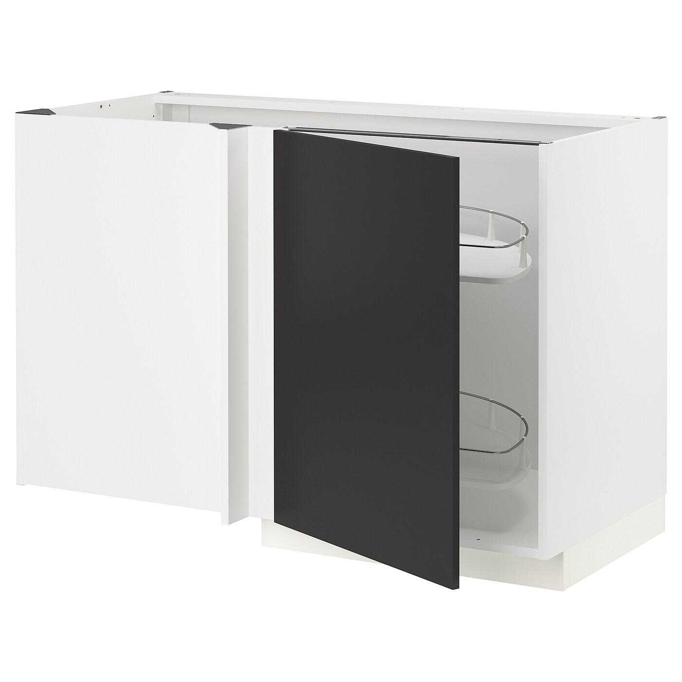 Напольный шкаф - METOD IKEA/ МЕТОД ИКЕА,  127,5х88 см, белый/черный