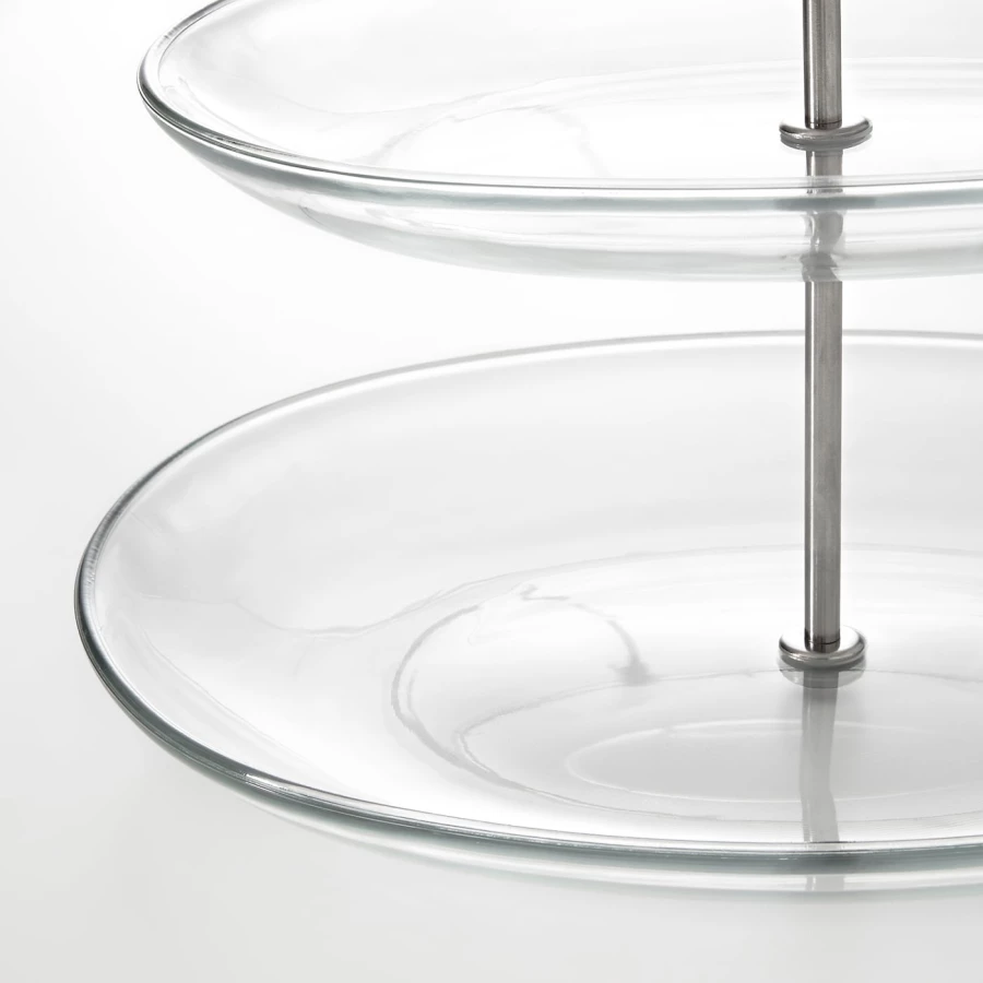 Сервировочная тарелка - IKEA KVITTERA, 34x31x27см, прозрачный, КВИТТЕРА ИКЕА (изображение №2)