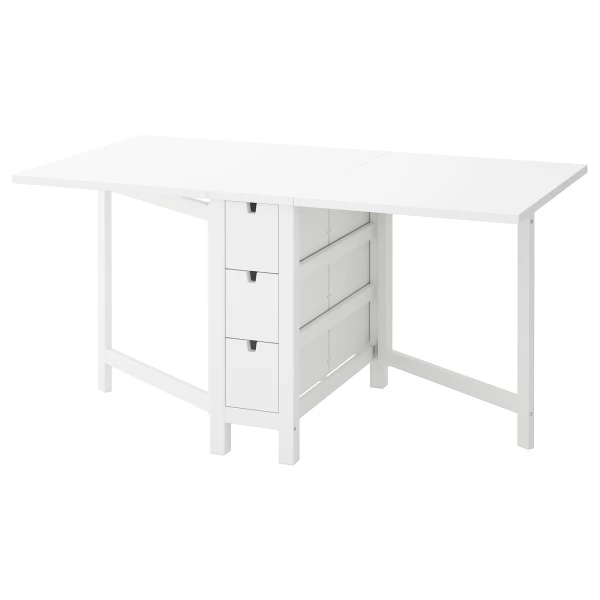 Раскладной кухонный стол - IKEA NORDEN, 152/89х80х74 см, белый, НОРДЕН ИКЕА