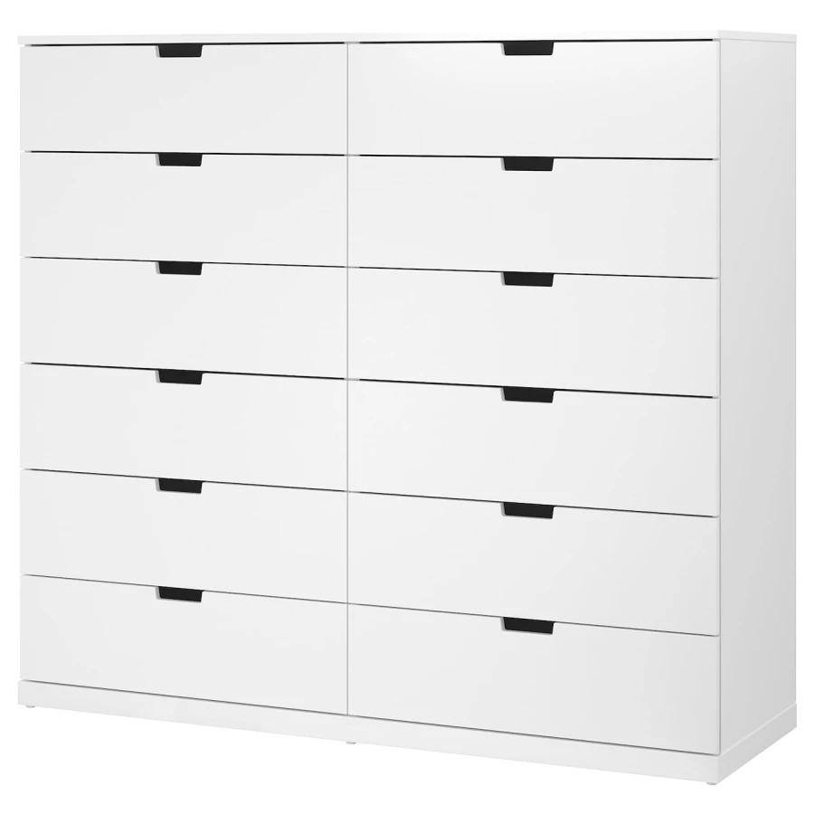 Комод - IKEA NORDLI/НОРДЛИ ИКЕА, 47х145х160 см, белый (изображение №1)