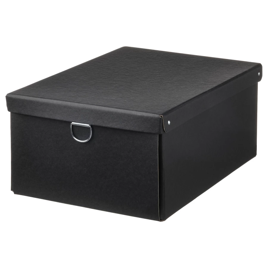 Коробка с крышкой - NIMM IKEA/ НИММ  ИКЕА, 35х25х15 см, черный (изображение №1)
