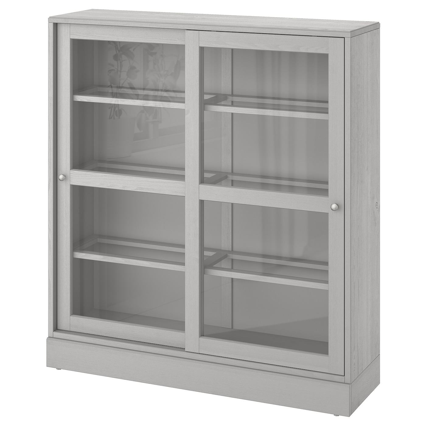Шкаф-витрина - HAVSTA IKEA/ ХАВСТА ИКЕА, 134х121 см, серый