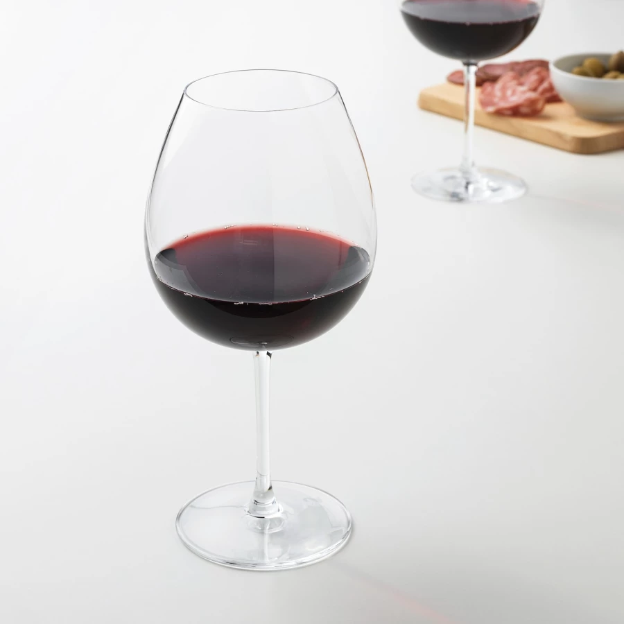 Набор бокалов для красного вина, 6 шт. - IKEA STORSINT, 670 мл, прозрачное стекло, СТОРСИНТ ИКЕА (изображение №6)