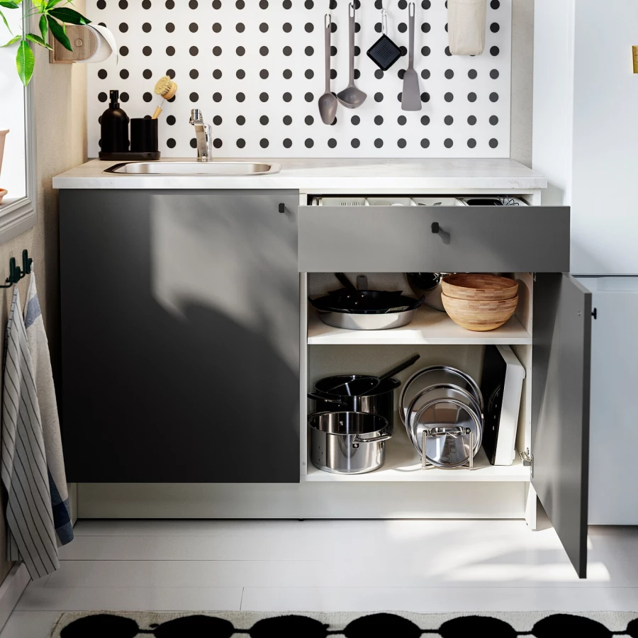 Напольный шкаф - IKEA KNOXHULT/ИКЕА КНОКСХУЛЬТ, белый (изображение №2)