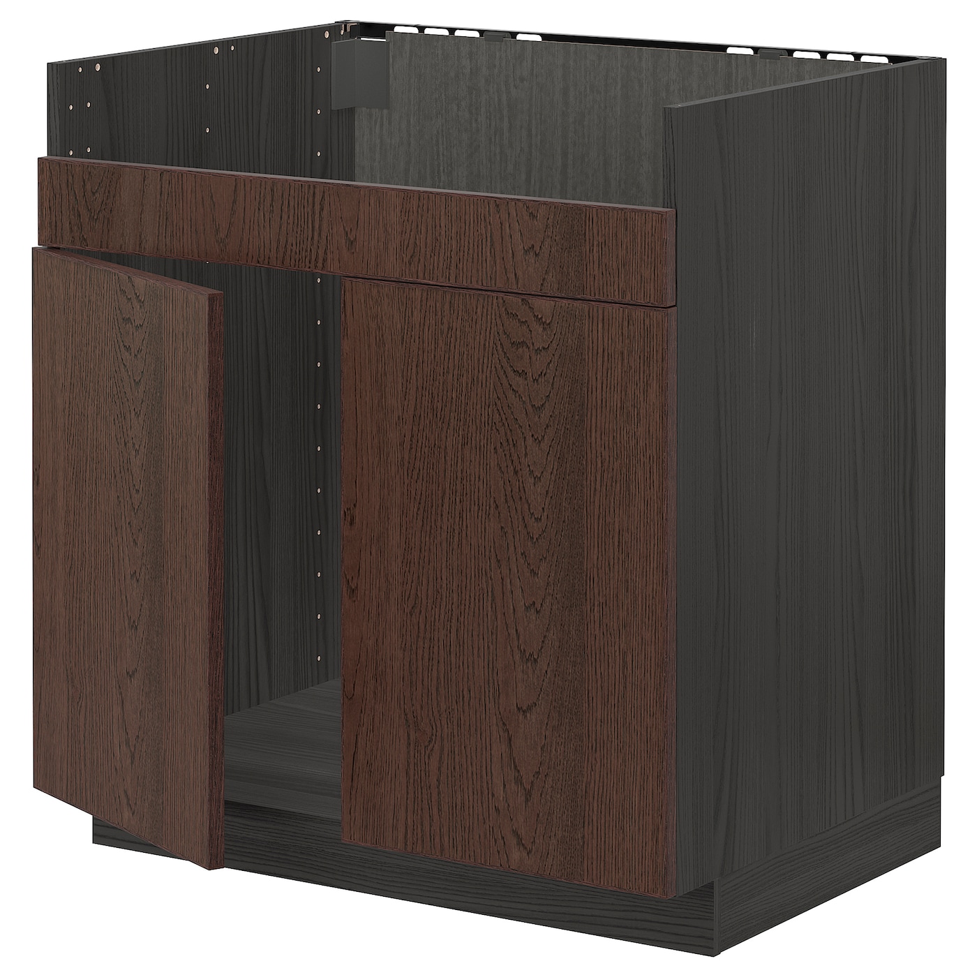 Шкаф под раковину /3 шт/2 шт - METOD / HAVSEN  IKEA/ МЕТОД/ХАВСЕН/ИКЕА, 88х80 см,  коричневый/черный