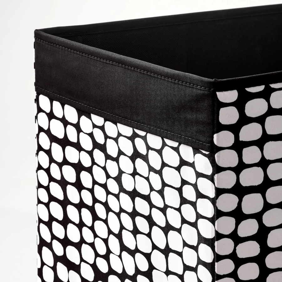Коробка -  DRÖNA/ DRОNA IKEA/ ДРЕНА ИКЕА, 33х33 см, черный с рисунком (изображение №4)