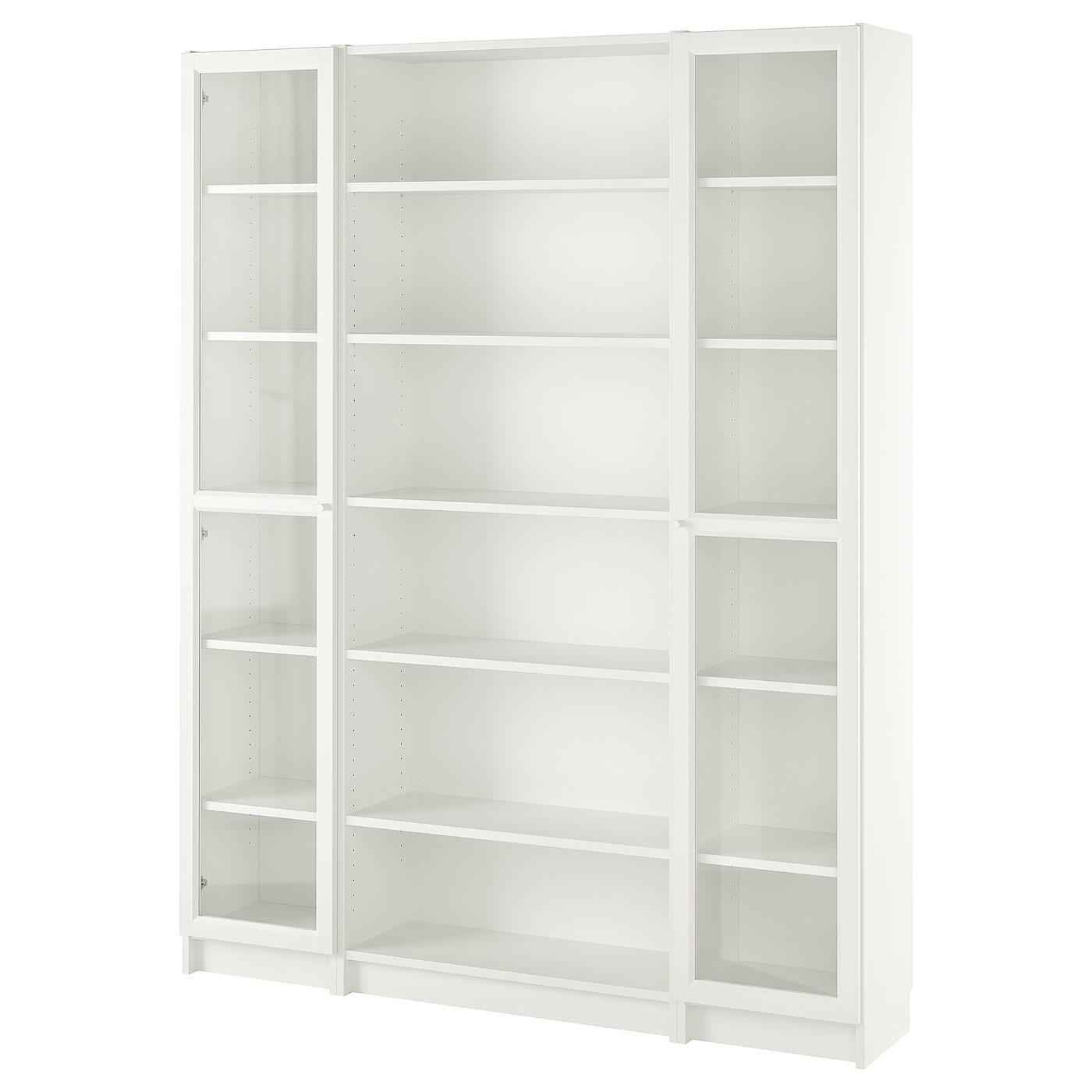 Книжный шкаф со стеклянной дверцей - BILLY IKEA/ БИЛЛИ ИКЕА, 30х160х202 см, белый