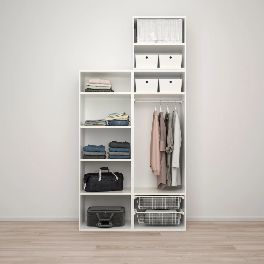 Платяной шкаф - PLATSA/FONNES/IKEA/ ПЛАТСА/ФОННЕС ИКЕА,120x57x251 см, белый (изображение №4)