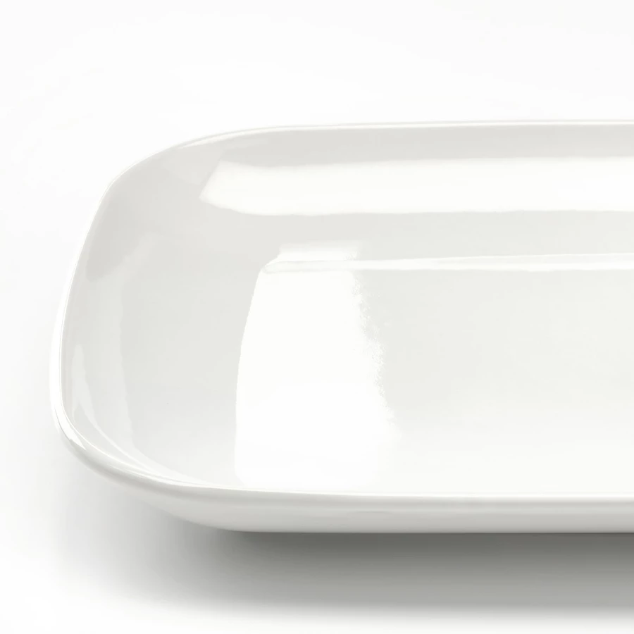 Набор тарелок, 4 шт. - IKEA GODMIDDAG, 30х18 см, белый, ГОДМИДДАГ ИКЕА (изображение №2)