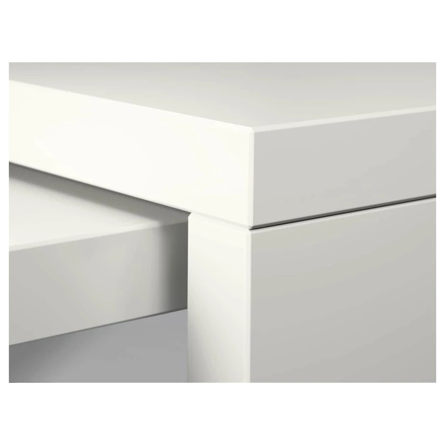 Письменный стол с выдвижной панелью - IKEA MALM/МАЛЬМ ИКЕА, 151х65х73 см, белый (изображение №5)