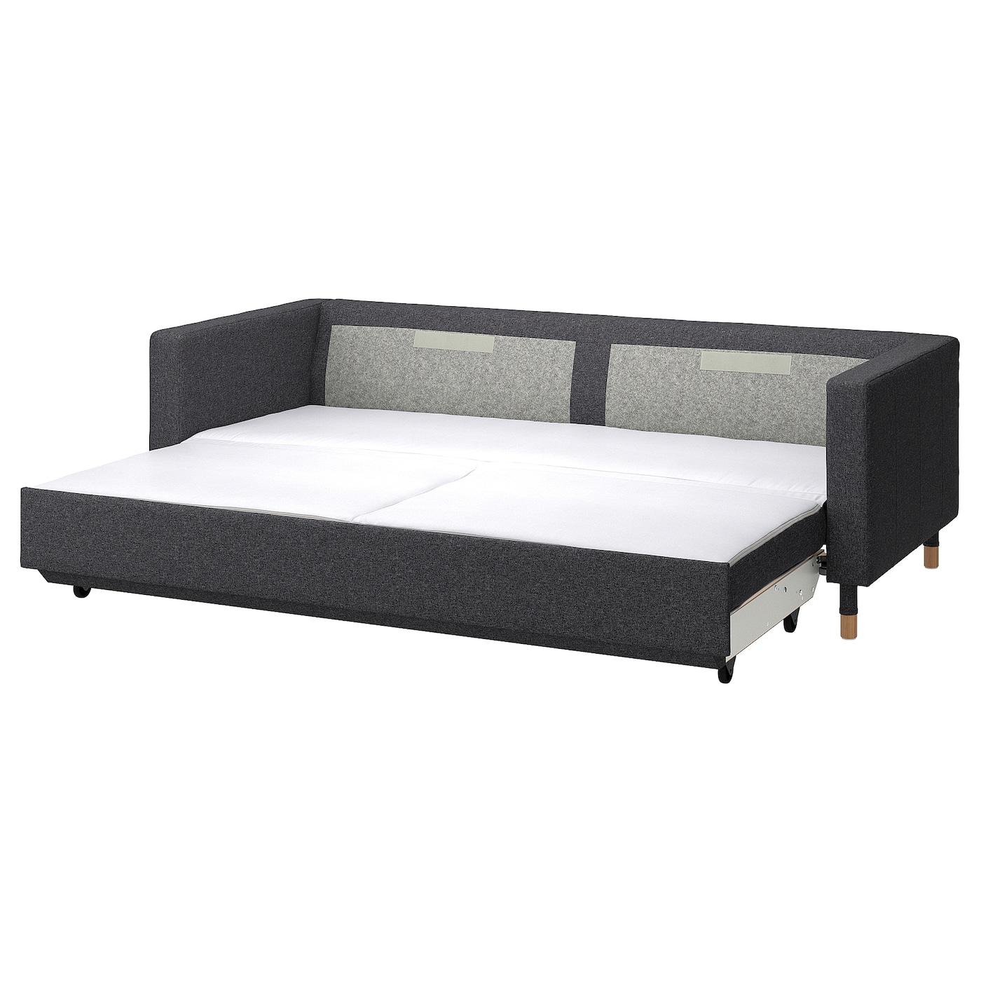 3-местный диван-кровать - IKEA LANDSKRONA, 84x92x223см, серый, ЛАНДСКРУНА ИКЕА