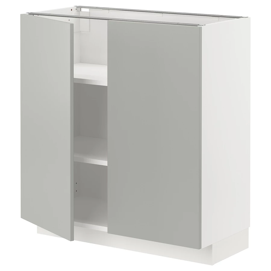 Напольный шкаф - METOD IKEA/ МЕТОД ИКЕА,  80х88 см, белый/светло-серый (изображение №1)