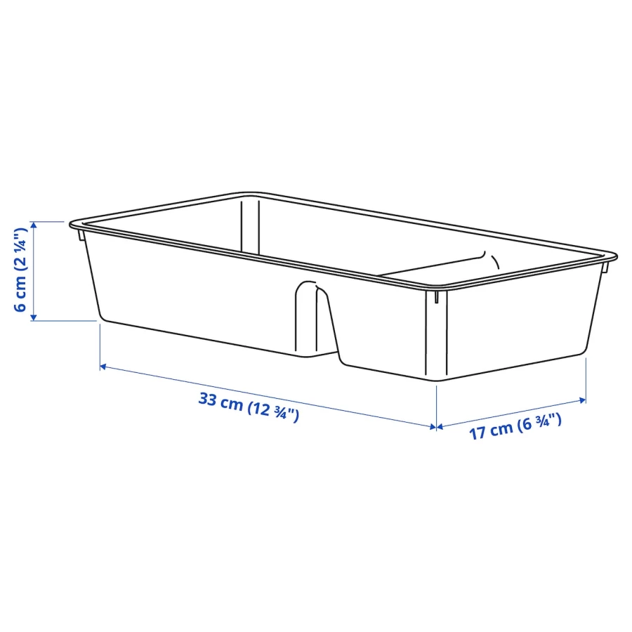 Лоток для столовых приборов - IKEA BILLINGEN, 33х17 см, белый, БИЛЛИНГЕН ИКЕА (изображение №6)