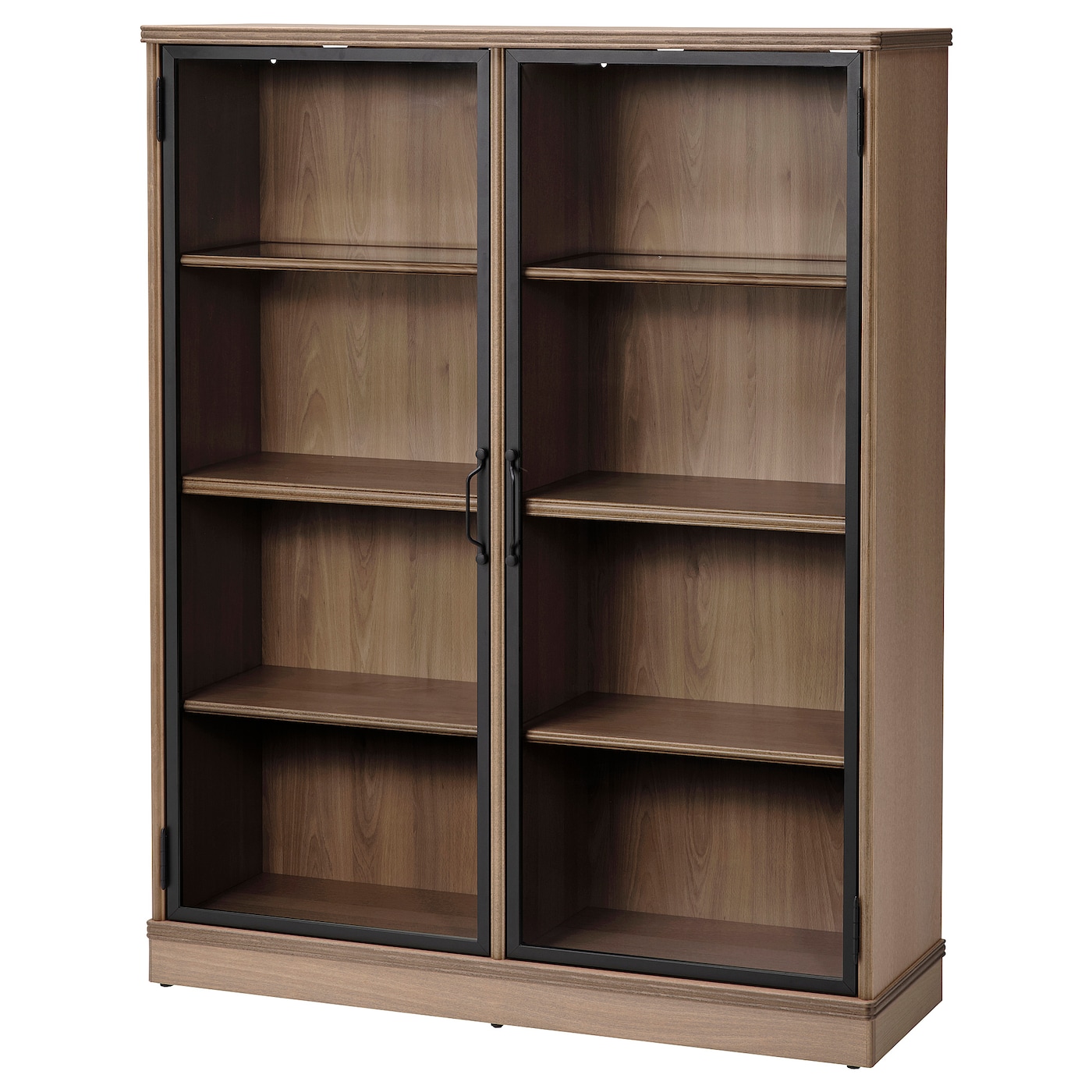 Шкаф для хранения  - LANESUND IKEA/ ЛАНЕСУНД ИКЕА, 121x37x152 см, коричневый/прозрачный