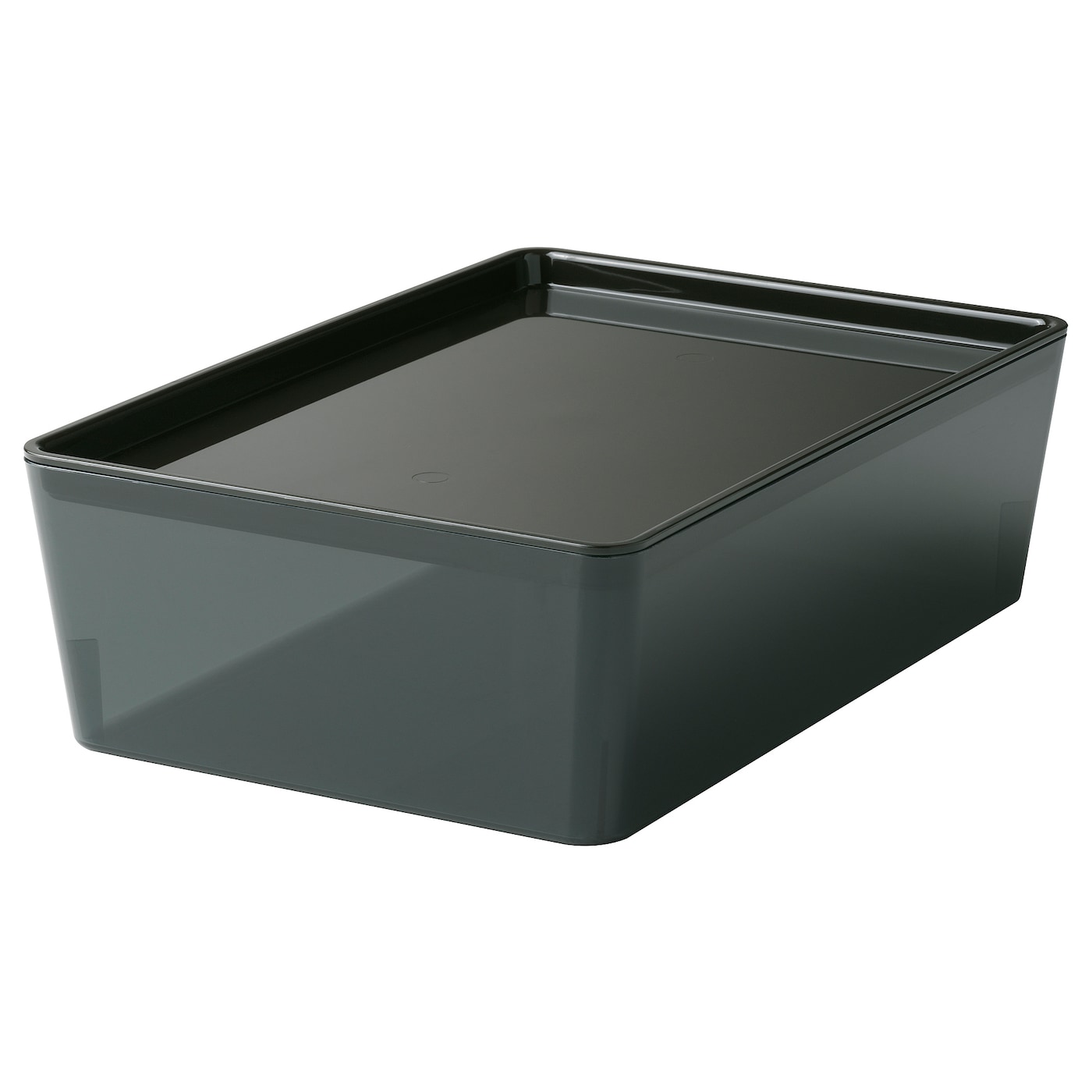 Коробка с крышкой - KUGGIS IKEA/  КУГГИС ИКЕА, 18x26x8 см, черный