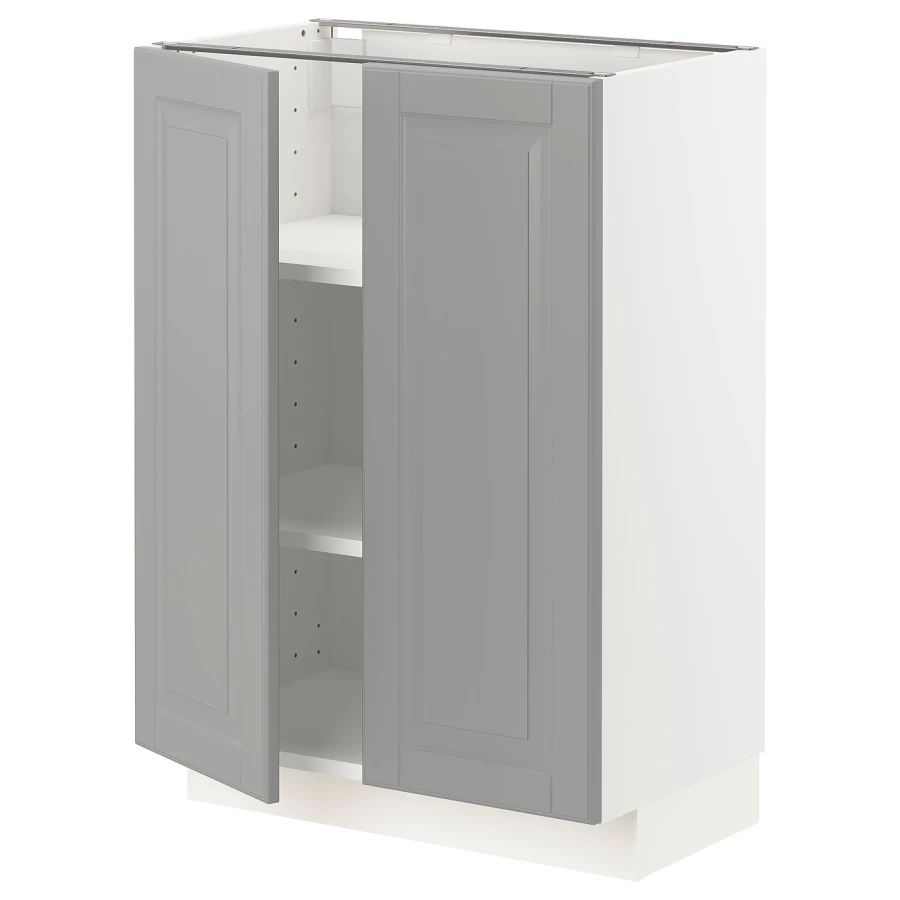 Напольный шкаф - IKEA METOD, 88x39x60см, белый/серый, МЕТОД ИКЕА (изображение №1)