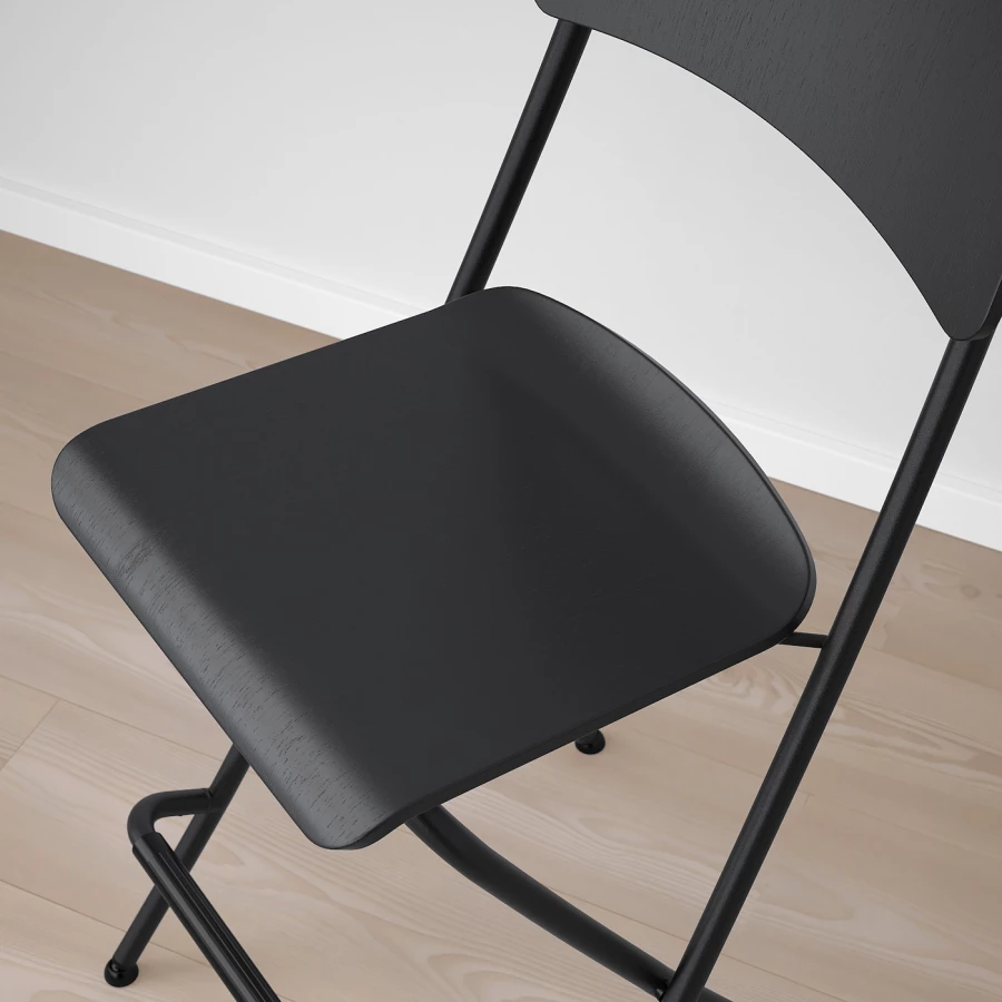 Барный стул со спинкой, складной - IKEA FRANKLIN/ФРАНКЛИН ИКЕА , черный, 63 см (изображение №8)
