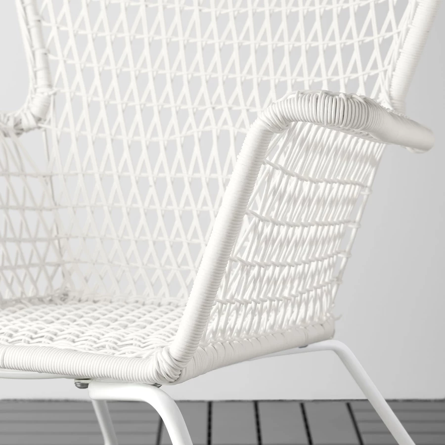 Садовое кресло - IKEA HÖGSTEN/HOGSTEN, белый, 93x78x74см, ХЁГСТЕН ИКЕА (изображение №2)