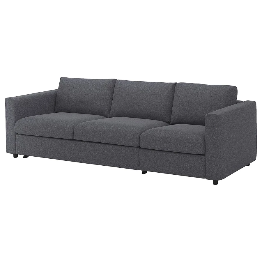 Чехол на 3-местный диван  - IKEA  VIMLE/ВИМЛЕ ИКЕА,серый (изображение №1)