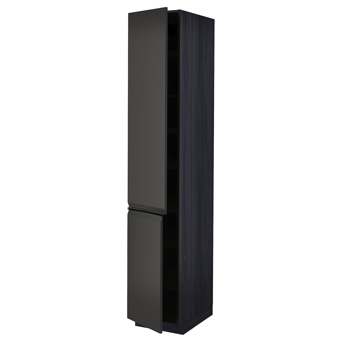 Высокий шкаф - IKEA METOD/МЕТОД ИКЕА, 220х60х40 см, черный