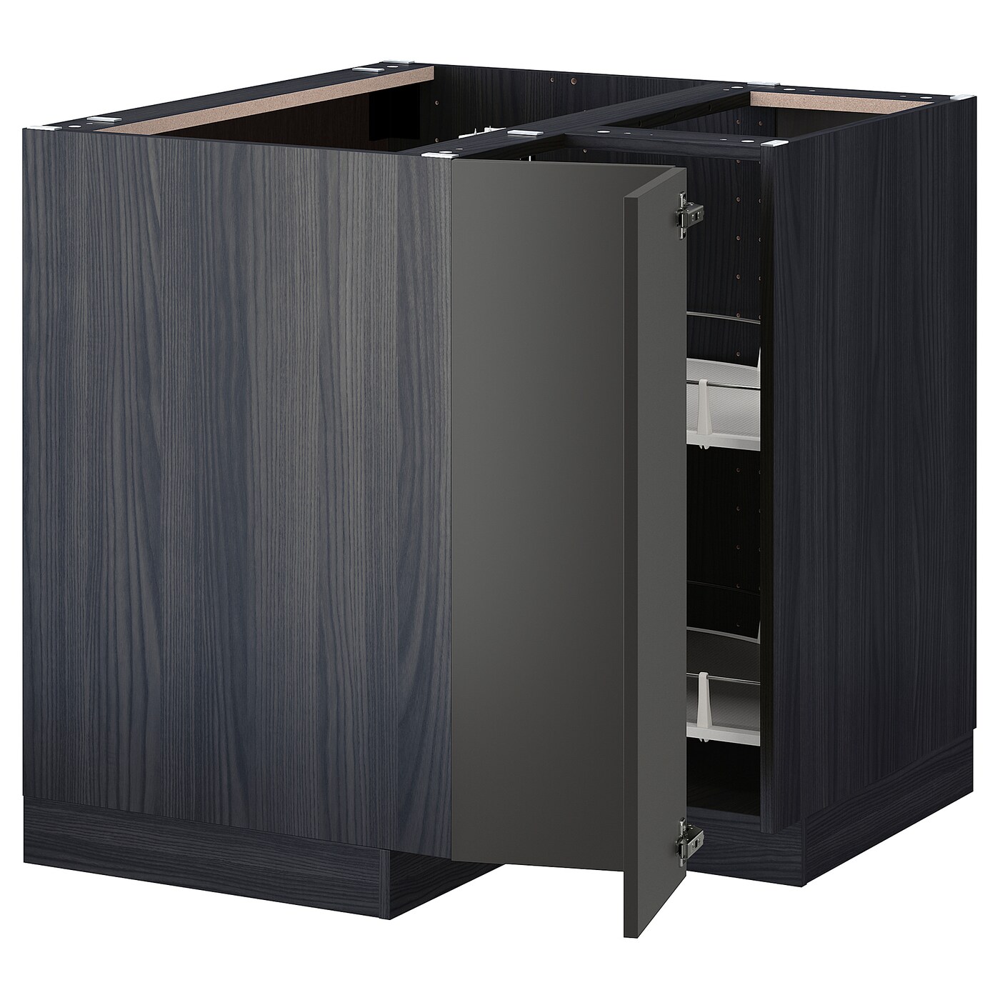 Напольный шкаф - IKEA METOD, 88x80x87,5см, черный, МЕТОД ИКЕА