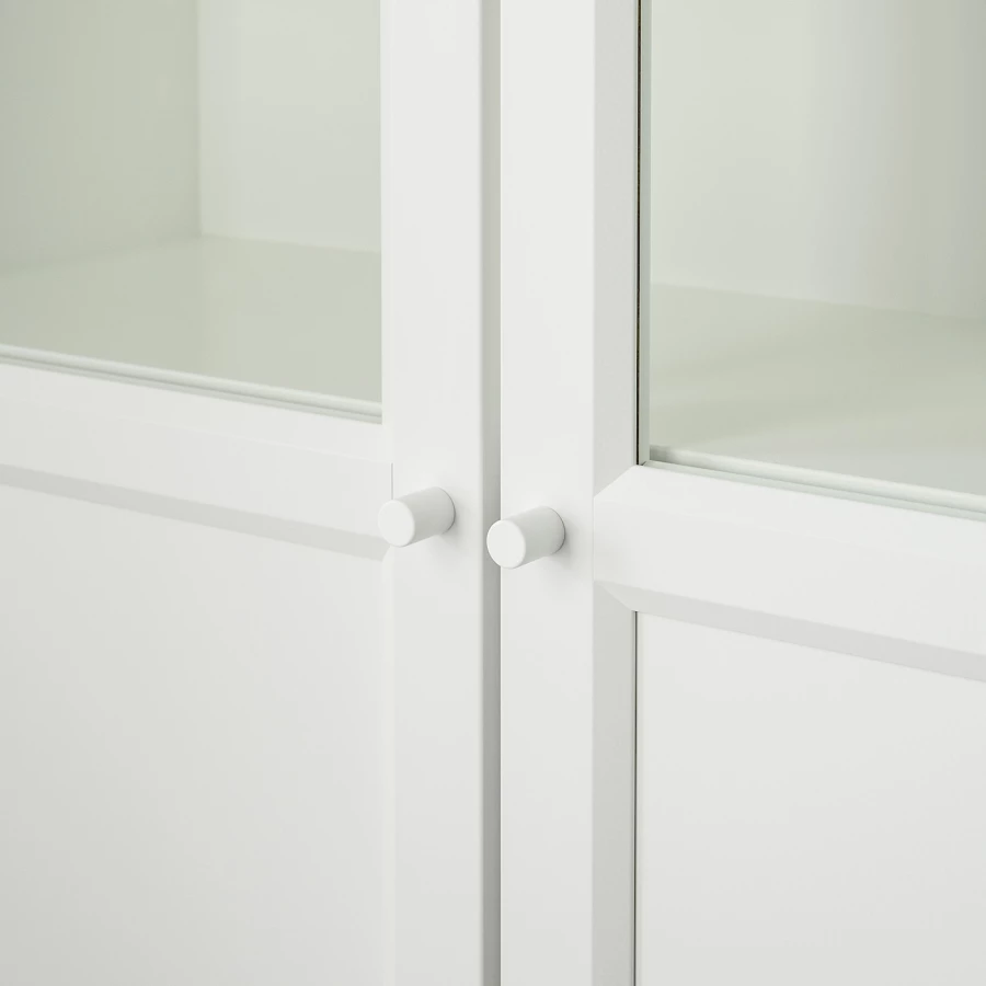 Книжный шкаф с дверцей - BILLY/OXBERG IKEA/ БИЛЛИ/ОКСБЕРГ ИКЕА, 30х160х202 см, белый (изображение №3)