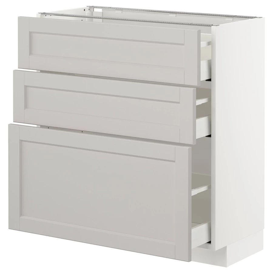 Напольный шкаф - METOD / MAXIMERA IKEA/ МЕТОД/ МАКСИМЕРА ИКЕА,  88х80 см, белый/бежевый (изображение №1)