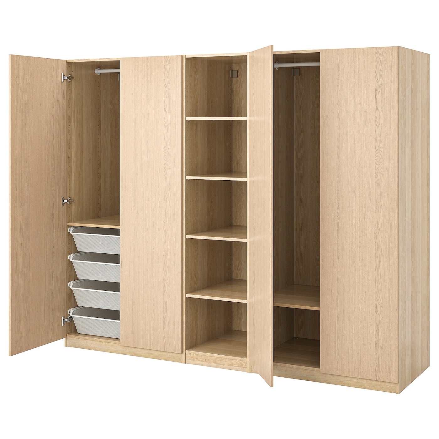 Шкаф - IKEA PAX/FORSAND/ПАКС/ФОРСАНД ИКЕА, 250х60х201,2 см, светло-коричневый