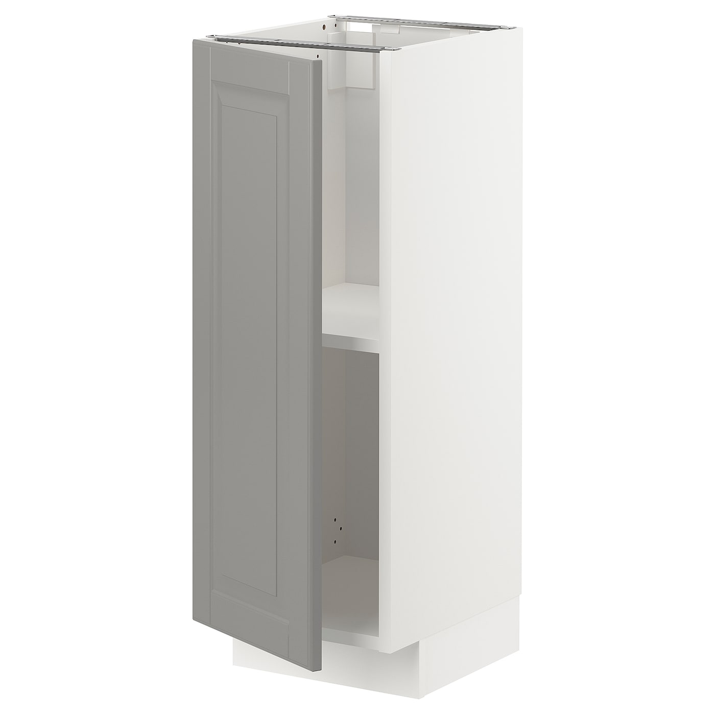 Напольный шкаф - IKEA METOD, 88x39x30см, белый/серый, МЕТОД ИКЕА