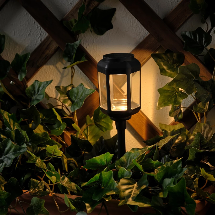 Наземный светодиодный светильник - IKEA SOLVINDEN, 41х8 см, черный, СОЛВИНДЕН ИКЕА (изображение №2)