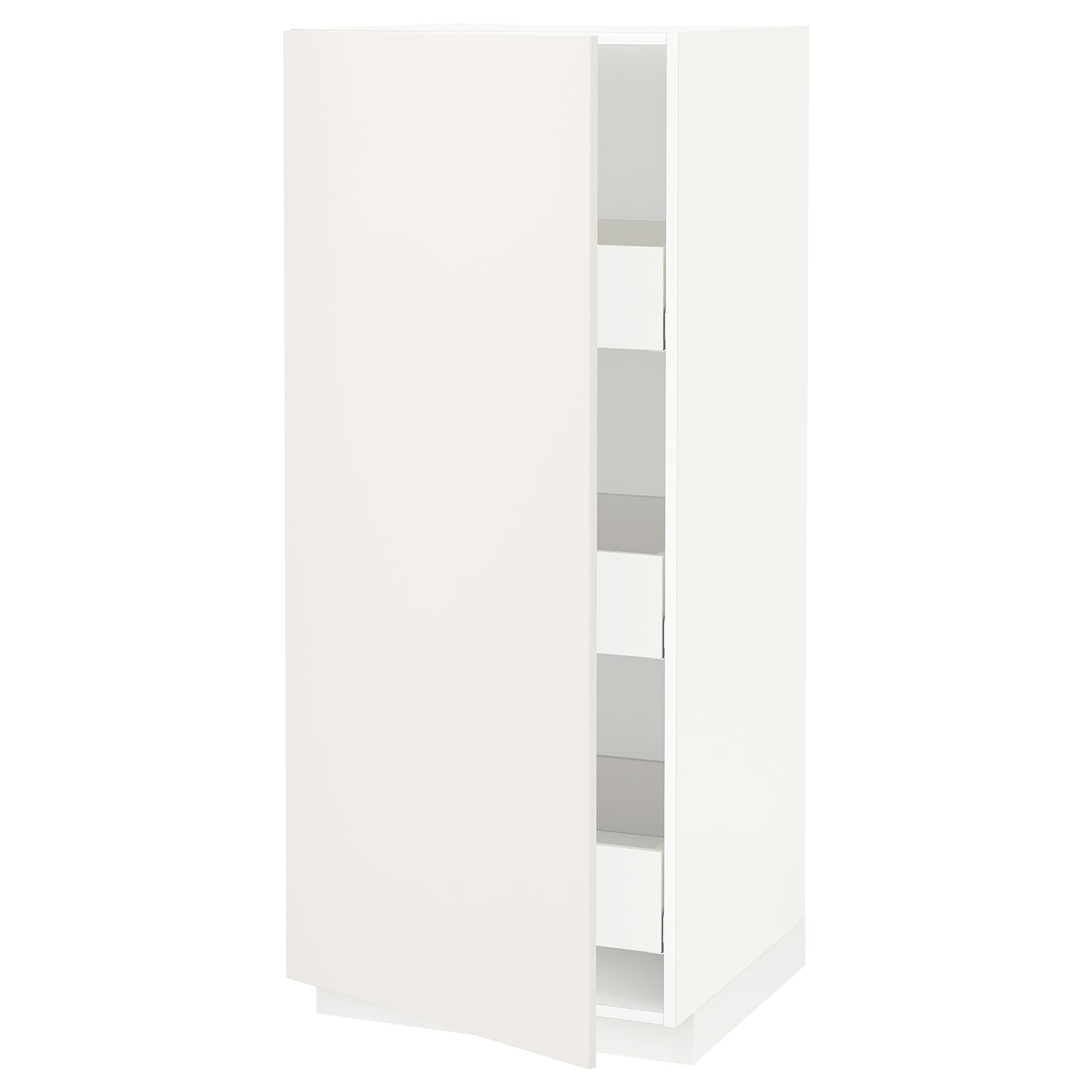 Высокий шкаф с ящиками - IKEA METOD/MAXIMERA/МЕТОД/МАКСИМЕРА ИКЕА, 140х60х60 см, белый