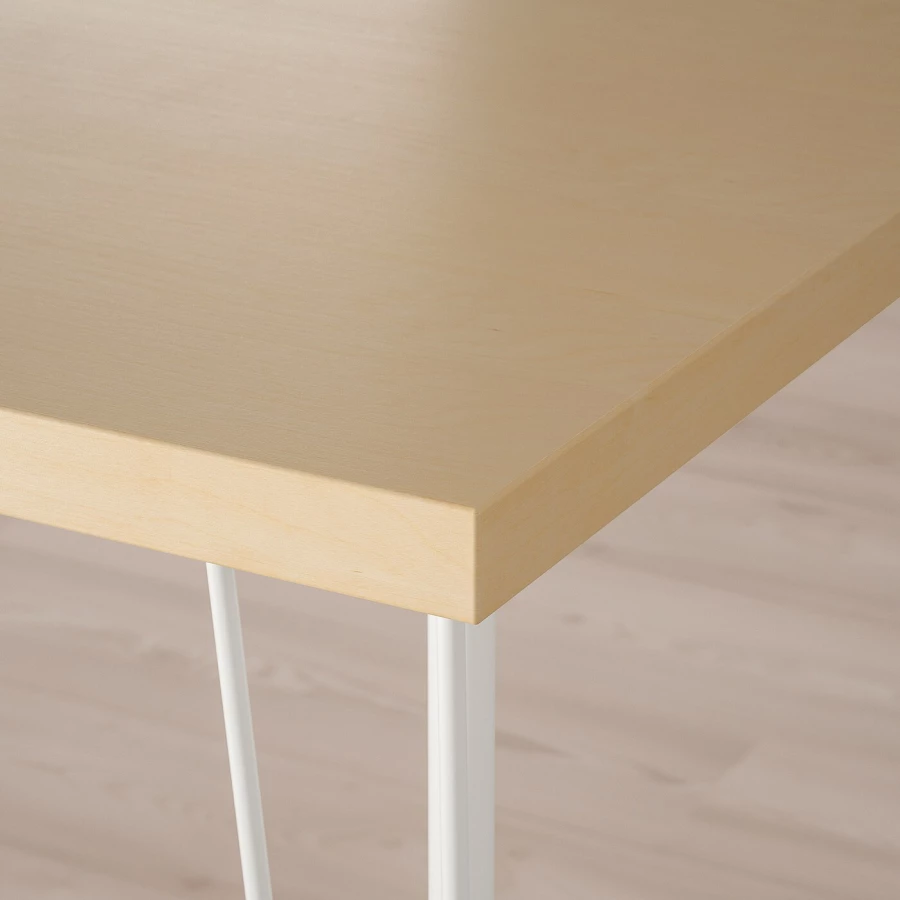 Рабочий стол - IKEA MÅLSKYTT/MALSKYTT/KRILLE, 140х60 см, береза/белый, МОЛСКЮТТ/КРИЛЛЕ ИКЕА (изображение №4)