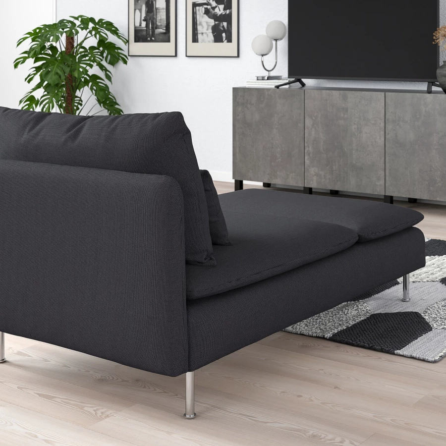 Кресло-кровать - IKEA SÖDERHAMN/SODERHAMN/СЕДЕРХАМН ИКЕА, 83х93х151 см, чёрный (изображение №3)