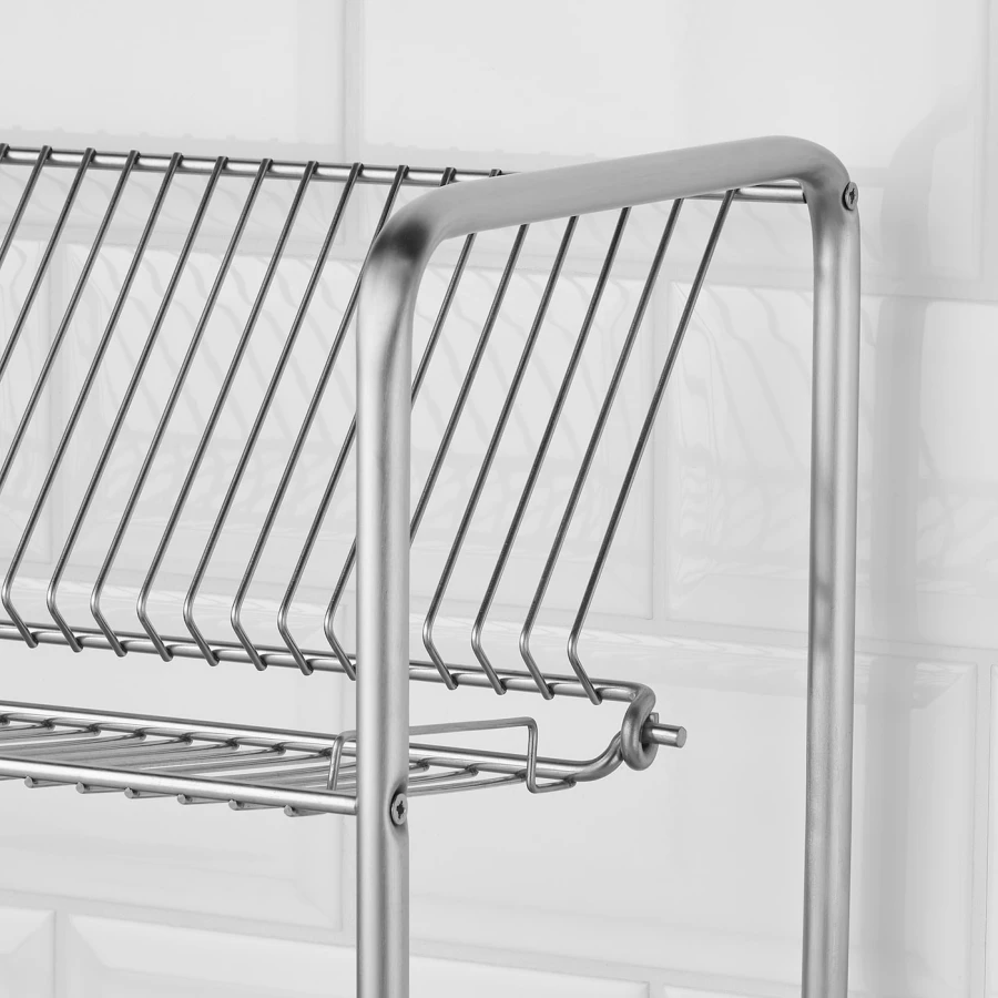 Сушилка для посуды - IKEA ORDNING, 27x50х36 см, нержавеющая сталь, ОРДНИНГ ИКЕА (изображение №4)